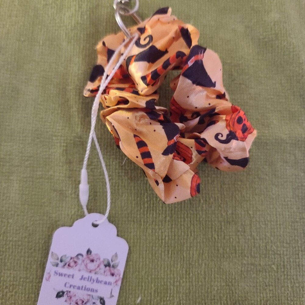 Scrunchie Halloween Themed Wristlet Keyring